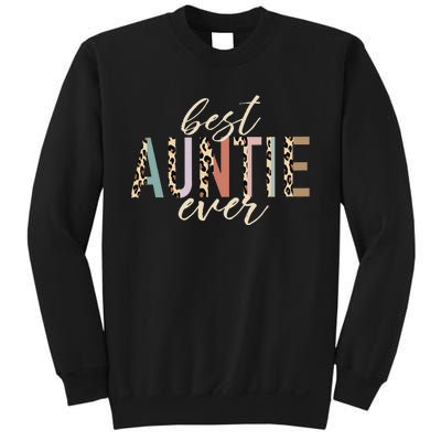 Best Auntie Ever Gifts Aunt Leopard Print Mothers Day Sweatshirt