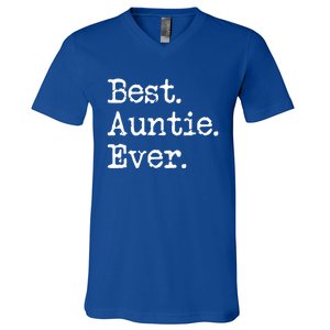 Best Auntie Ever Aunt Gift From Niece Nephew Cute Gift V-Neck T-Shirt