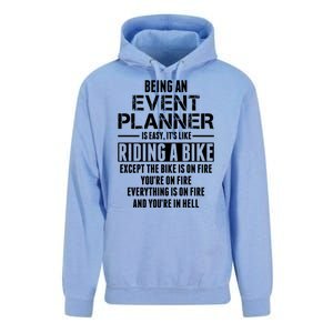 Being An Event Planner Like The Bike Is On Fire Unisex Surf Hoodie