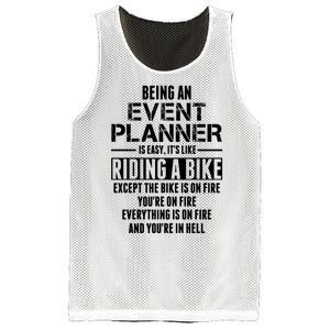 Being An Event Planner Like The Bike Is On Fire Mesh Reversible Basketball Jersey Tank