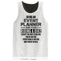 Being An Event Planner Like The Bike Is On Fire Mesh Reversible Basketball Jersey Tank