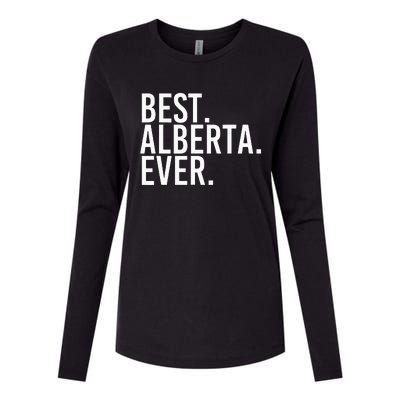 Best. Alberta. Ever. Gift Name Funny Personalized Womens Cotton Relaxed Long Sleeve T-Shirt