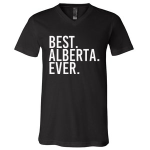 Best. Alberta. Ever. Gift Name Funny Personalized V-Neck T-Shirt