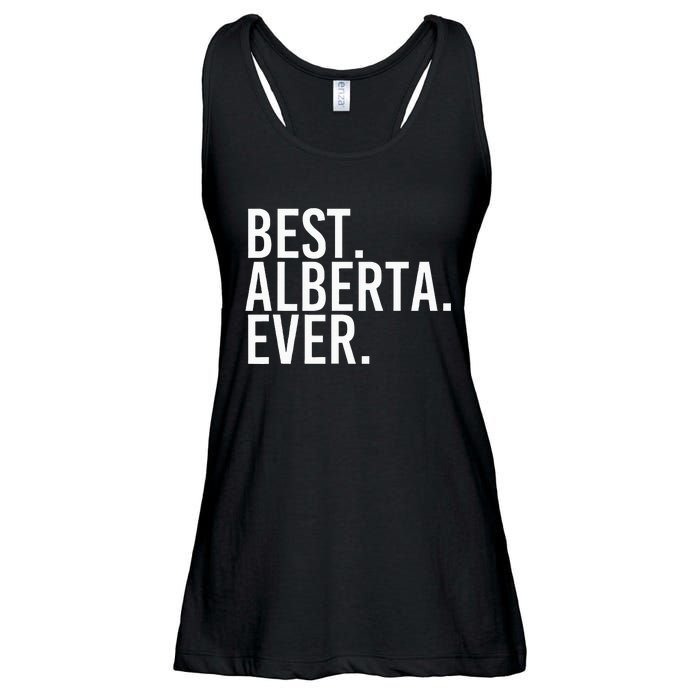 Best. Alberta. Ever. Gift Name Funny Personalized Ladies Essential Flowy Tank