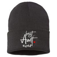 Best Aunt Ever Cool Aunt Sustainable Knit Beanie