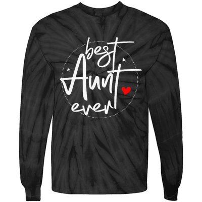 Best Aunt Ever Cool Aunt Tie-Dye Long Sleeve Shirt