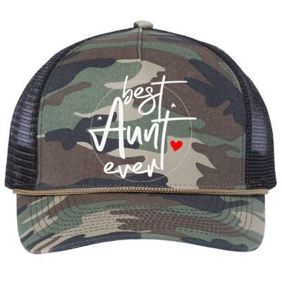 Best Aunt Ever Cool Aunt Retro Rope Trucker Hat Cap