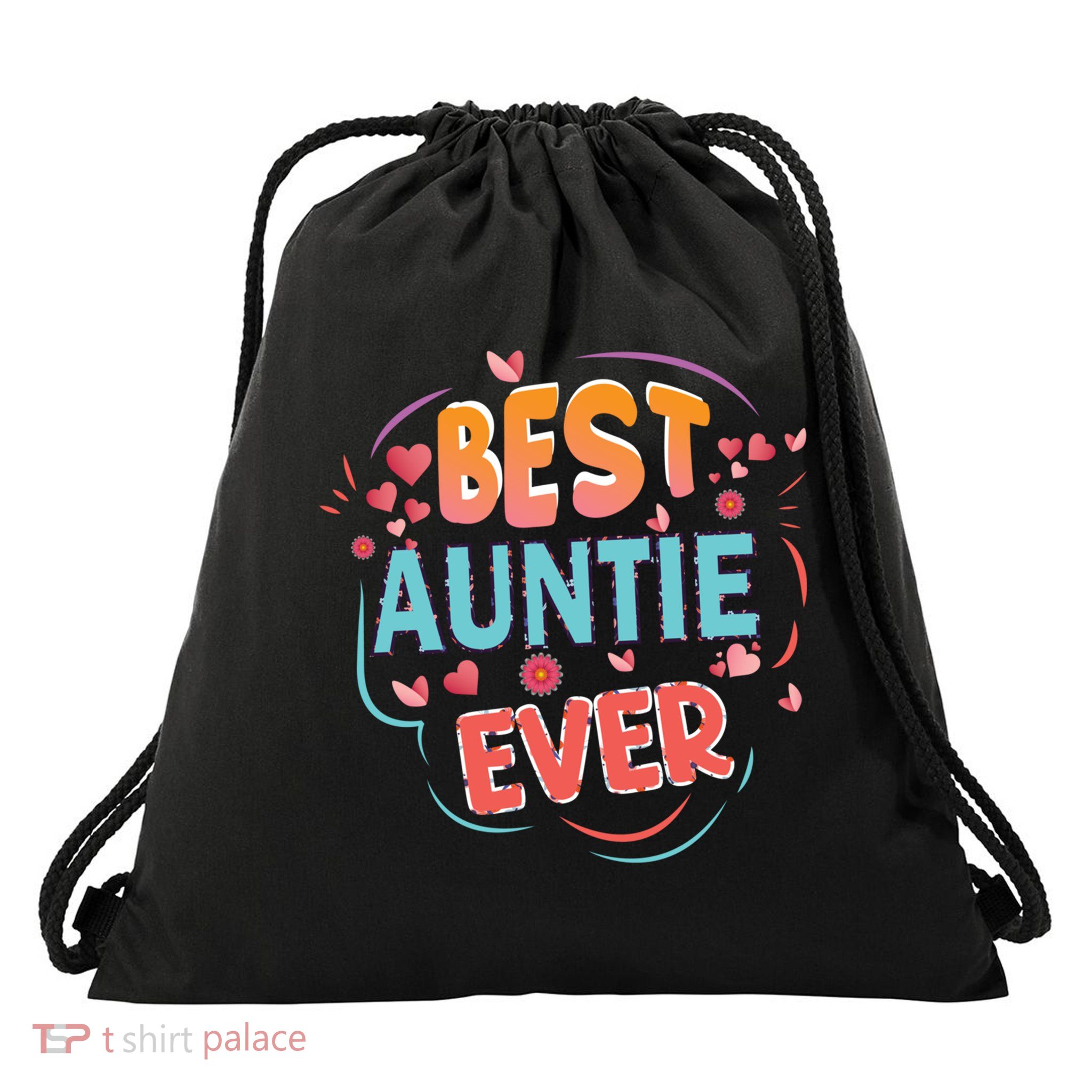 Best Auntie Ever Grandma Mothers Day Christmas Auntie Funny Gift Drawstring Bag