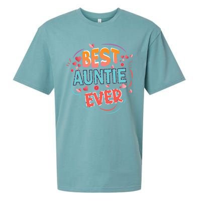 Best Auntie Ever Grandma Mothers Day Christmas Auntie Funny Gift Sueded Cloud Jersey T-Shirt