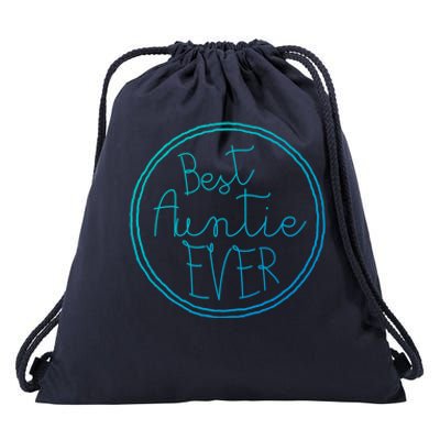 Best Auntie Ever Aunt Gift Cute Gift Drawstring Bag