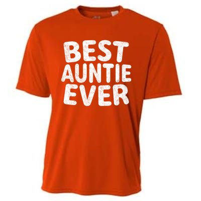 Best Auntie Ever Cool Gift Funny Mothers Day Gift Christmas Gift Cooling Performance Crew T-Shirt