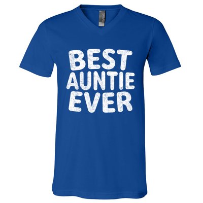 Best Auntie Ever Cool Gift Funny Mothers Day Gift Christmas Gift V-Neck T-Shirt