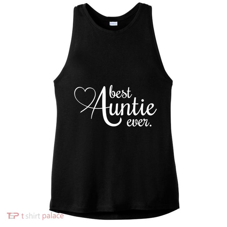 Best Auntie Ever Gift Ladies PosiCharge Tri-Blend Wicking Tank