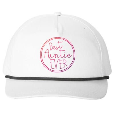 Best Auntie Ever Aunt Gift Cute Gift Snapback Five-Panel Rope Hat