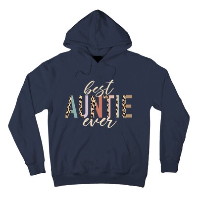 Best Auntie Ever Gifts Aunt Leopard Print Mothers Day Hoodie