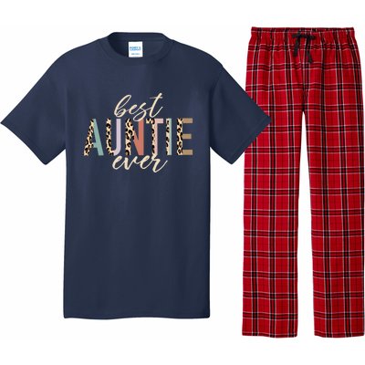 Best Auntie Ever Gifts Aunt Leopard Print Mothers Day Pajama Set