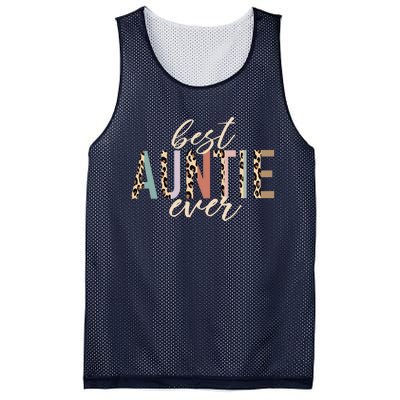 Best Auntie Ever Gifts Aunt Leopard Print Mothers Day Mesh Reversible Basketball Jersey Tank