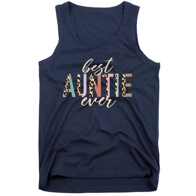 Best Auntie Ever Gifts Aunt Leopard Print Mothers Day Tank Top