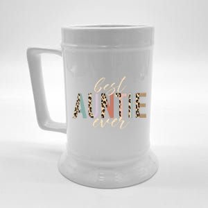 Best Auntie Ever Gifts Aunt Leopard Print Mothers Day Beer Stein