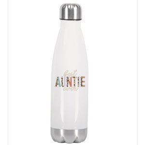 Best Auntie Ever Gifts Aunt Leopard Print Mothers Day Stainless Steel Insulated Water Bottle