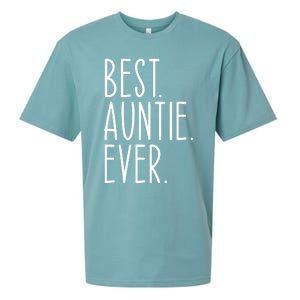 Best Auntie Ever Aunt Sister Funny Nephew Niece Meaningful Gift Sueded Cloud Jersey T-Shirt