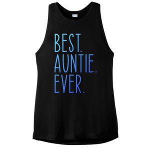 Best Auntie Ever Aunt Sister Funny Nephew Niece Meaningful Gift Ladies PosiCharge Tri-Blend Wicking Tank