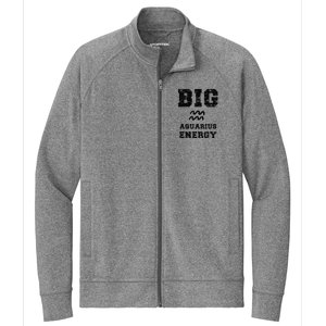 Big Aquarius Energy January February Birthday Zodiac Funny Stretch Full-Zip Cadet Jacket