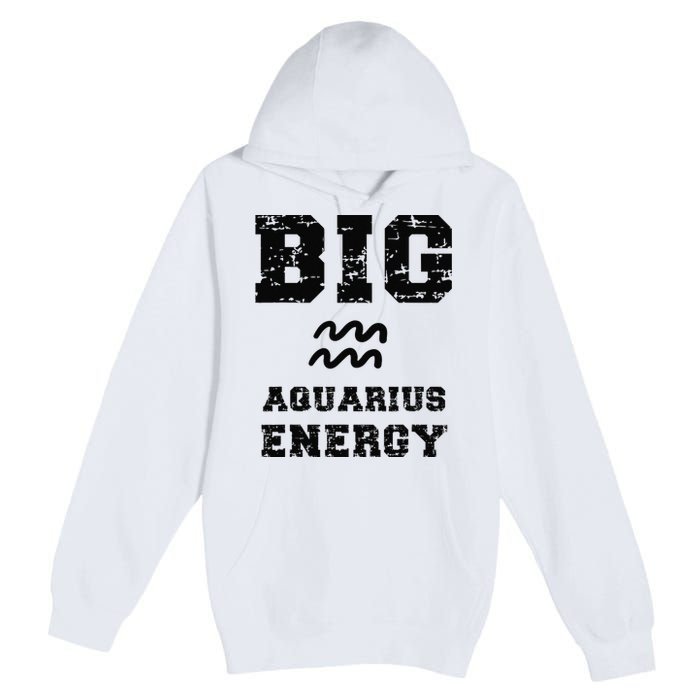 Big Aquarius Energy January February Birthday Zodiac Funny Premium Pullover Hoodie