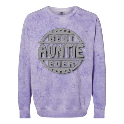 Best Auntie Ever Design Gift Colorblast Crewneck Sweatshirt