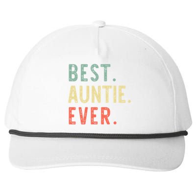 Best Auntie Ever Family Funny Cool Vintage Retro Funny Gift Snapback Five-Panel Rope Hat