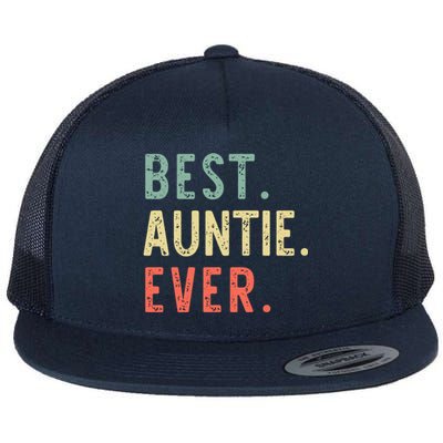 Best Auntie Ever Family Funny Cool Vintage Retro Funny Gift Flat Bill Trucker Hat