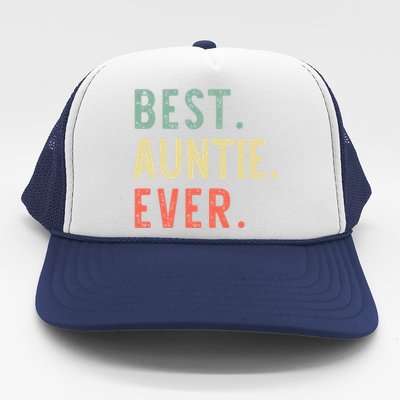 Best Auntie Ever Family Funny Cool Vintage Retro Funny Gift Trucker Hat