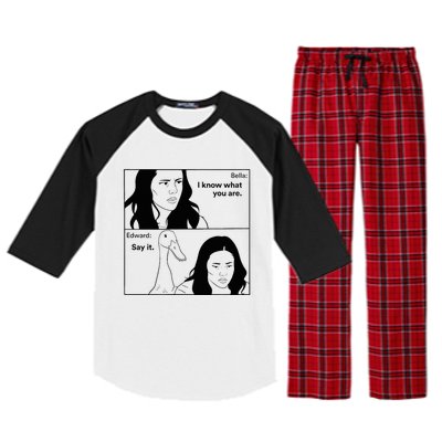 Bella And Edward The Vampire Duck Novelty Design Raglan Sleeve Pajama Set