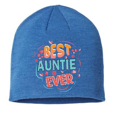 Best Auntie Ever Grandma Mothers Day Christmas Auntie Funny Gift Sustainable Beanie