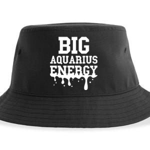 Big Aquarius Energy Women Zodiac Sign Drip Birthday Sustainable Bucket Hat