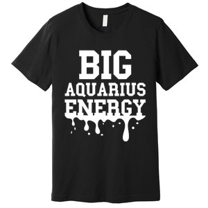 Big Aquarius Energy Women Zodiac Sign Drip Birthday Premium T-Shirt