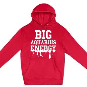 Big Aquarius Energy Women Zodiac Sign Drip Birthday Premium Pullover Hoodie