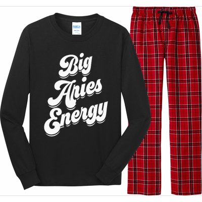 Big Aries Energy Zodiac Sign Aries Season Horoscope Long Sleeve Pajama Set