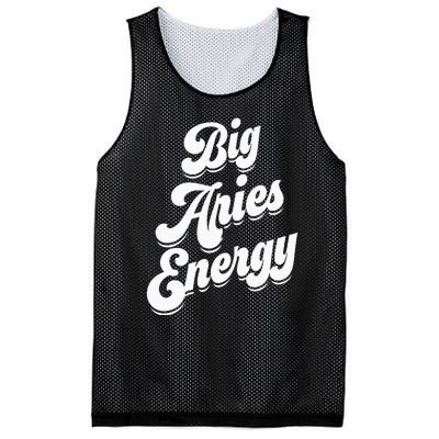 Big Aries Energy Zodiac Sign Aries Season Horoscope Mesh Reversible Basketball Jersey Tank