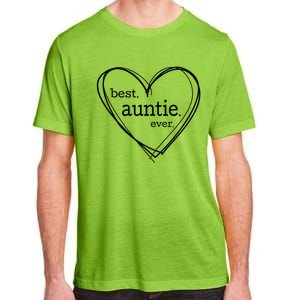 Best Auntie Ever Gift Mothers Day White Heart Adult ChromaSoft Performance T-Shirt