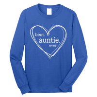 Best Auntie Ever Gift Mothers Day White Heart Long Sleeve Shirt