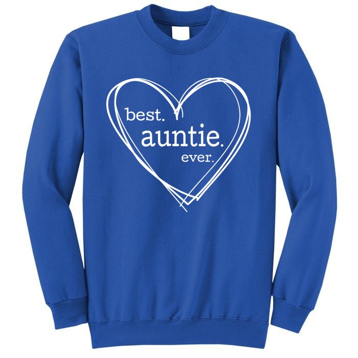 Best Auntie Ever Gift Mothers Day White Heart Sweatshirt