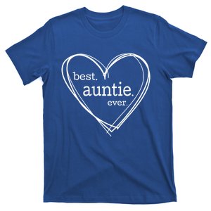 Best Auntie Ever Gift Mothers Day White Heart T-Shirt