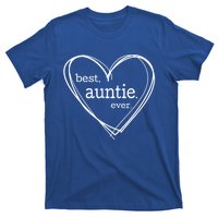 Best Auntie Ever Gift Mothers Day White Heart T-Shirt