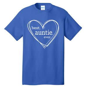 Best Auntie Ever Gift Mothers Day White Heart Tall T-Shirt