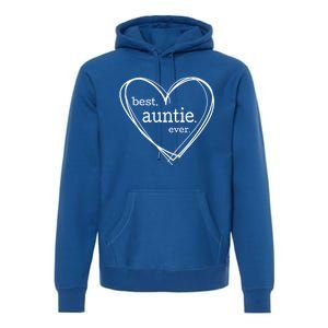 Best Auntie Ever Gift Mothers Day White Heart Premium Hoodie