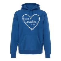 Best Auntie Ever Gift Mothers Day White Heart Premium Hoodie