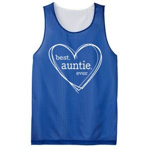 Best Auntie Ever Gift Mothers Day White Heart Mesh Reversible Basketball Jersey Tank