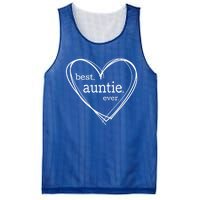 Best Auntie Ever Gift Mothers Day White Heart Mesh Reversible Basketball Jersey Tank