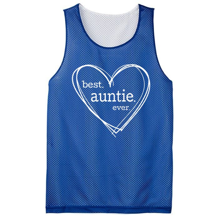 Best Auntie Ever Gift Mothers Day White Heart Mesh Reversible Basketball Jersey Tank